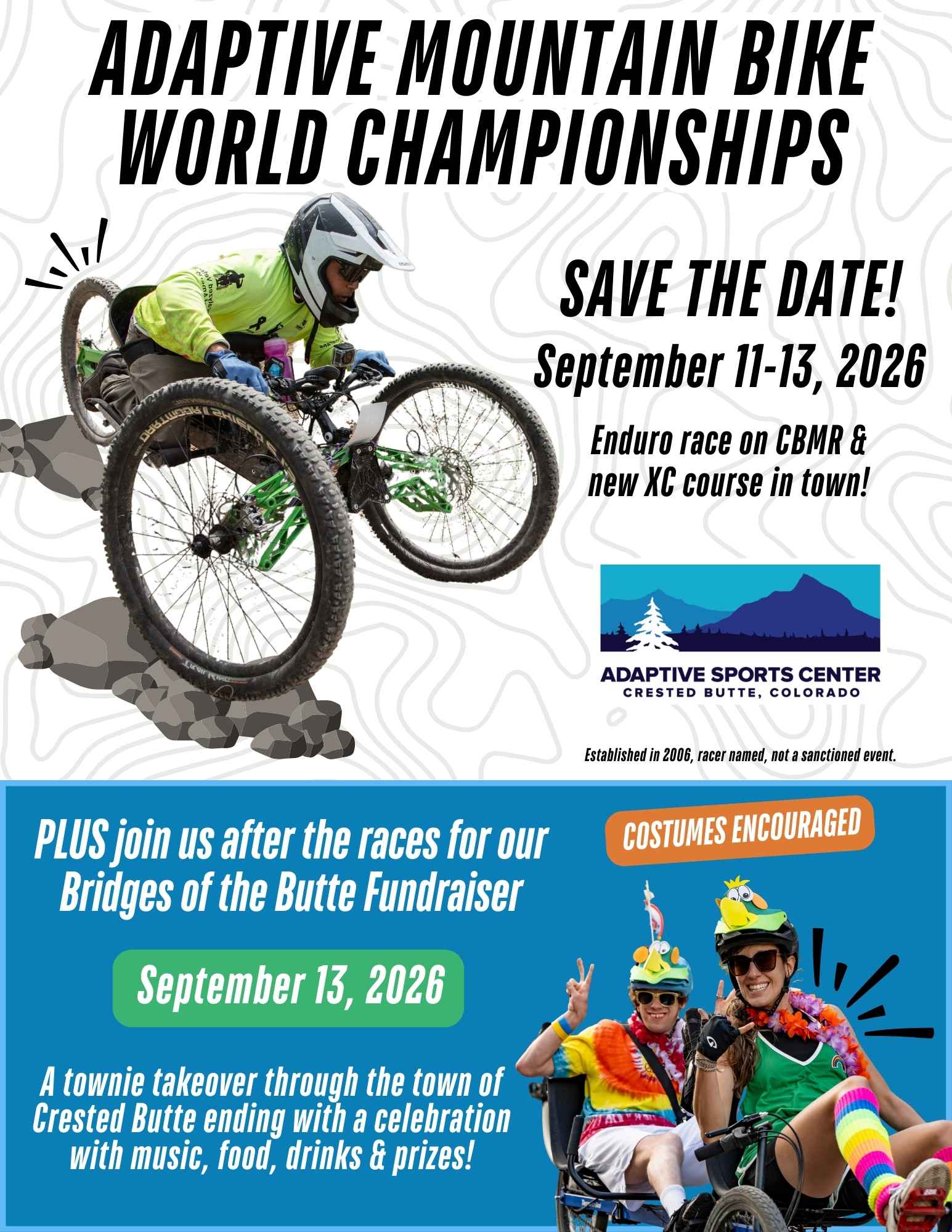 Adaptive bike weekend save the date