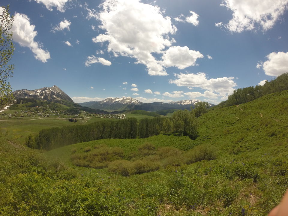 view of Mt. Crested Butte from Snodgrass Trail