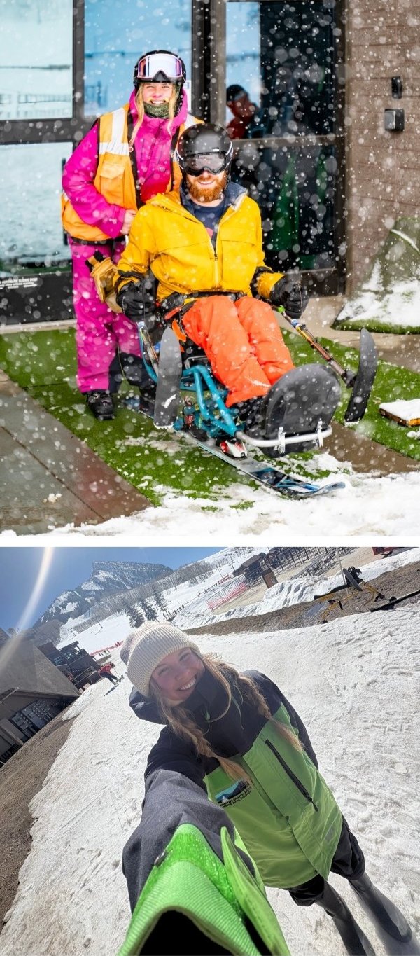 photos of sophie as volunteer and instructor