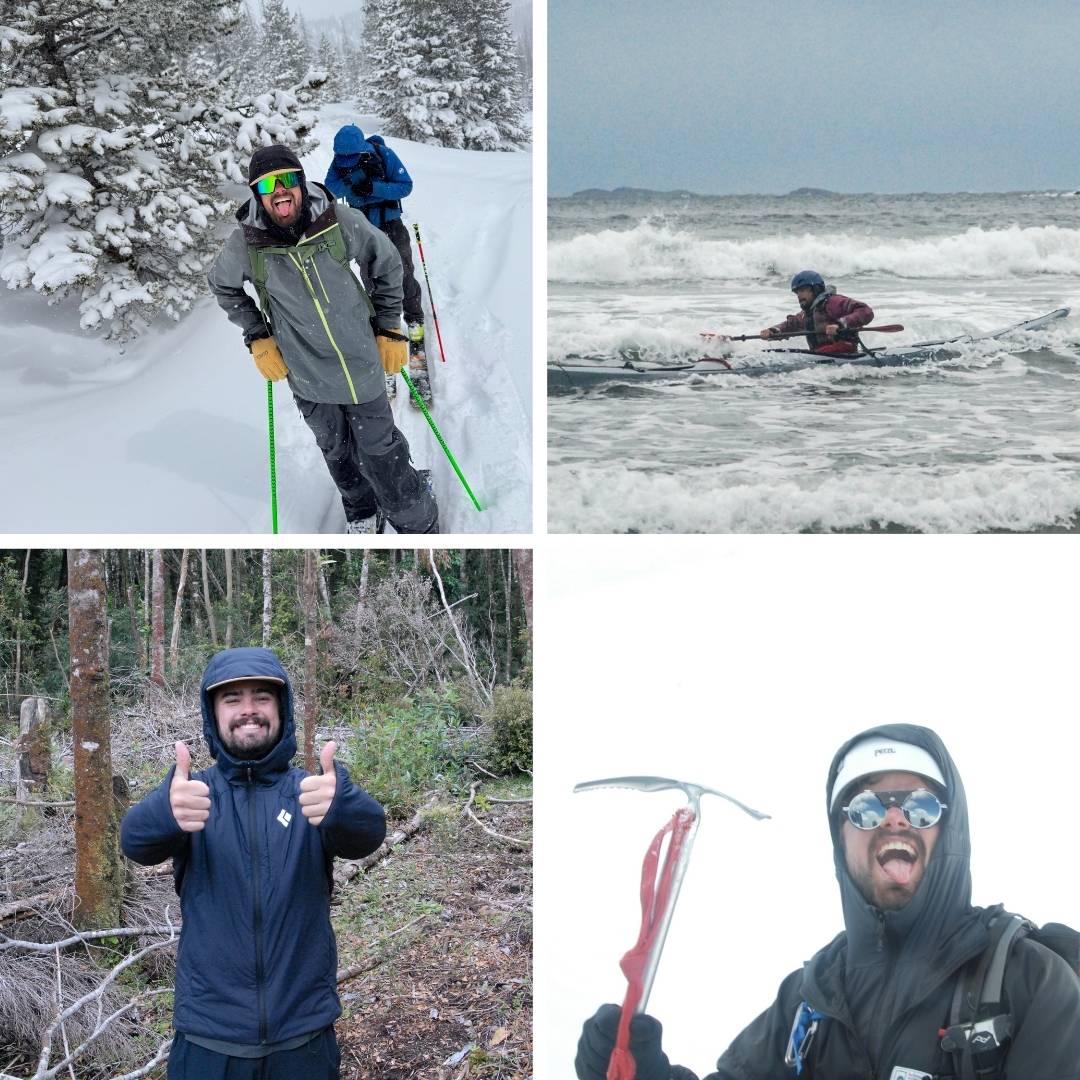 Photos of Luke on outdoor adventures.