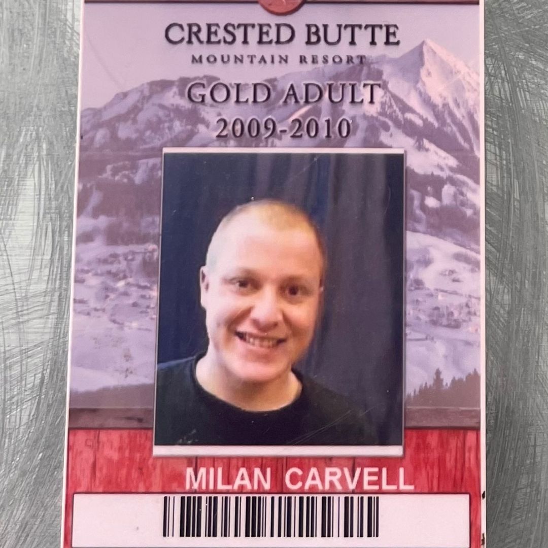 Photo of Milan's ski pass in 2009-10.