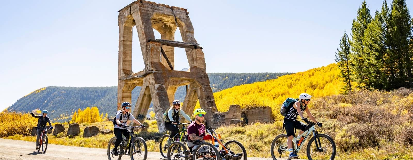 Ukrainian Group Biking at the Gronk